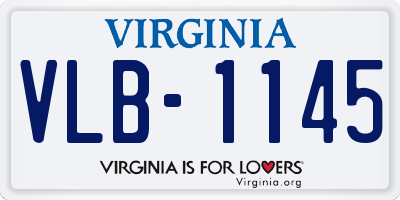 VA license plate VLB1145