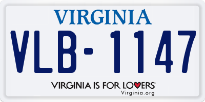 VA license plate VLB1147
