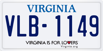 VA license plate VLB1149