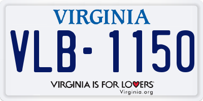 VA license plate VLB1150