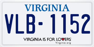 VA license plate VLB1152
