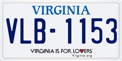 VA license plate VLB1153