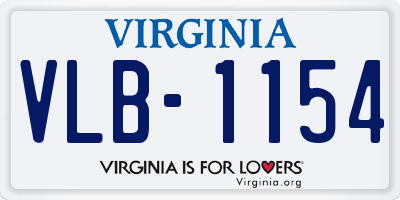 VA license plate VLB1154