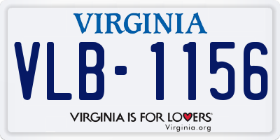 VA license plate VLB1156