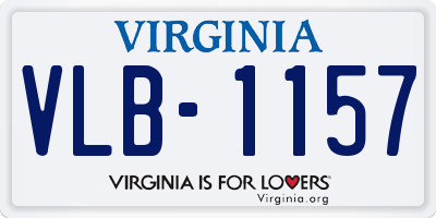 VA license plate VLB1157