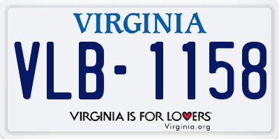 VA license plate VLB1158