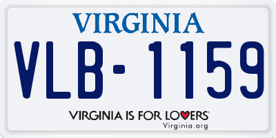 VA license plate VLB1159