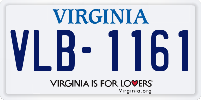 VA license plate VLB1161
