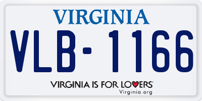 VA license plate VLB1166