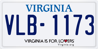 VA license plate VLB1173