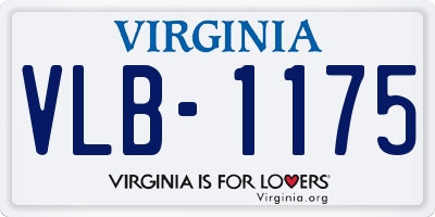 VA license plate VLB1175