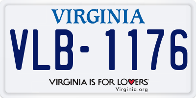 VA license plate VLB1176