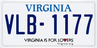 VA license plate VLB1177