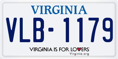 VA license plate VLB1179