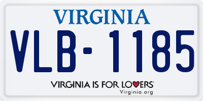 VA license plate VLB1185