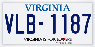 VA license plate VLB1187