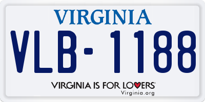 VA license plate VLB1188