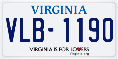 VA license plate VLB1190