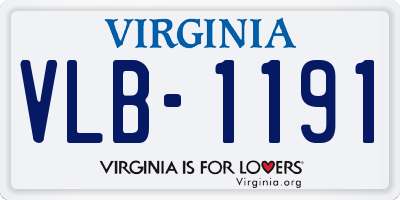 VA license plate VLB1191