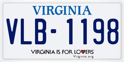 VA license plate VLB1198