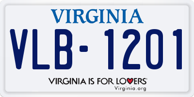 VA license plate VLB1201