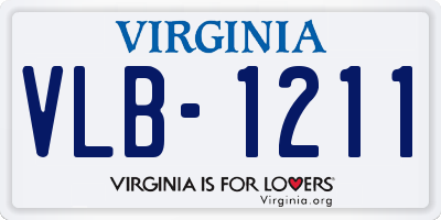 VA license plate VLB1211