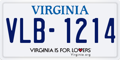 VA license plate VLB1214