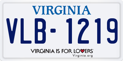 VA license plate VLB1219