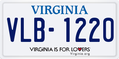 VA license plate VLB1220