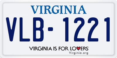 VA license plate VLB1221