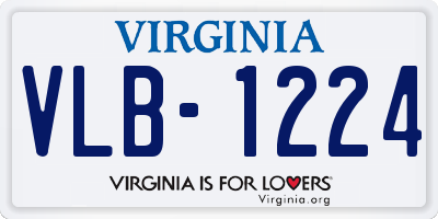 VA license plate VLB1224