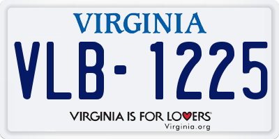 VA license plate VLB1225