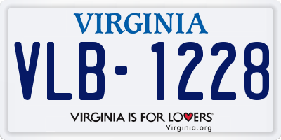 VA license plate VLB1228