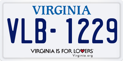 VA license plate VLB1229
