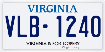 VA license plate VLB1240