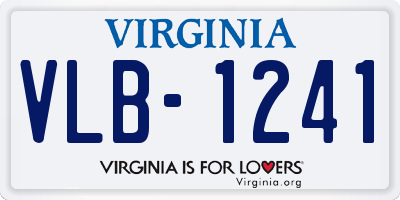 VA license plate VLB1241