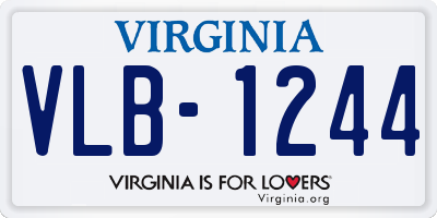 VA license plate VLB1244