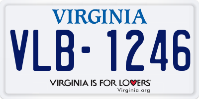 VA license plate VLB1246