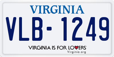 VA license plate VLB1249