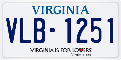 VA license plate VLB1251