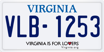 VA license plate VLB1253
