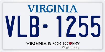 VA license plate VLB1255