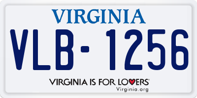 VA license plate VLB1256