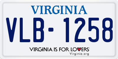 VA license plate VLB1258