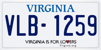 VA license plate VLB1259