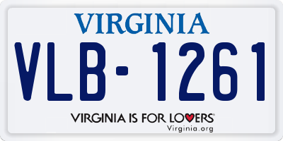 VA license plate VLB1261