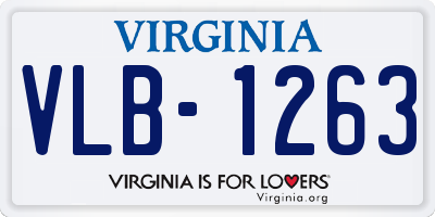 VA license plate VLB1263