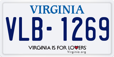 VA license plate VLB1269