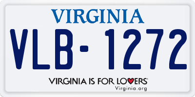 VA license plate VLB1272