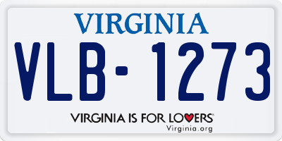 VA license plate VLB1273